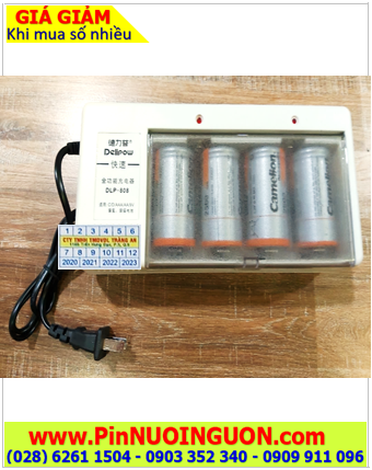 Delipow DLP-808 _Bộ sạc Pin DLP-808 kèm 4 pin sạc D Camelion NH-D10 000BP2 (D10 000mAh 1.2v)